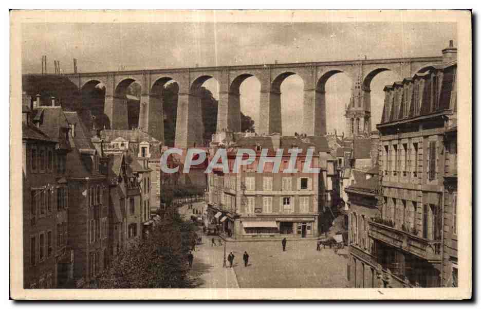 CPA Morlaix Rue D Aiguillon et Place de Viarmes