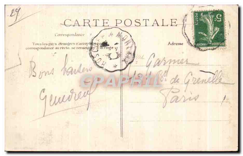 CPA Morlaix Vielles Maisons de la rue Pave — Rückseite