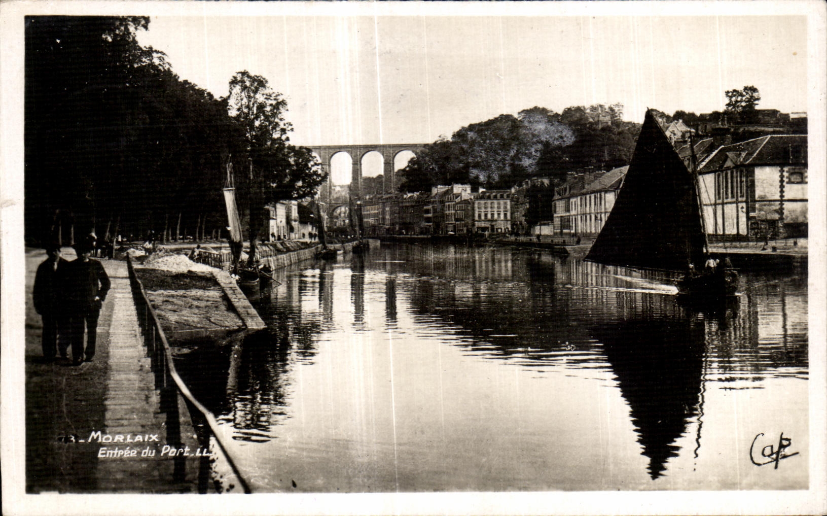 CPA Morlaix Entree du Port Bateau