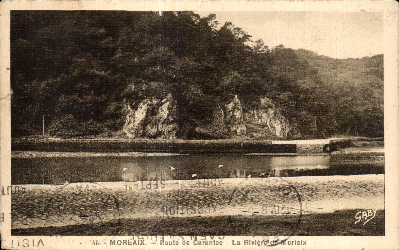 CPA Morlaix Route de Carantec La Riviere de Morlaix