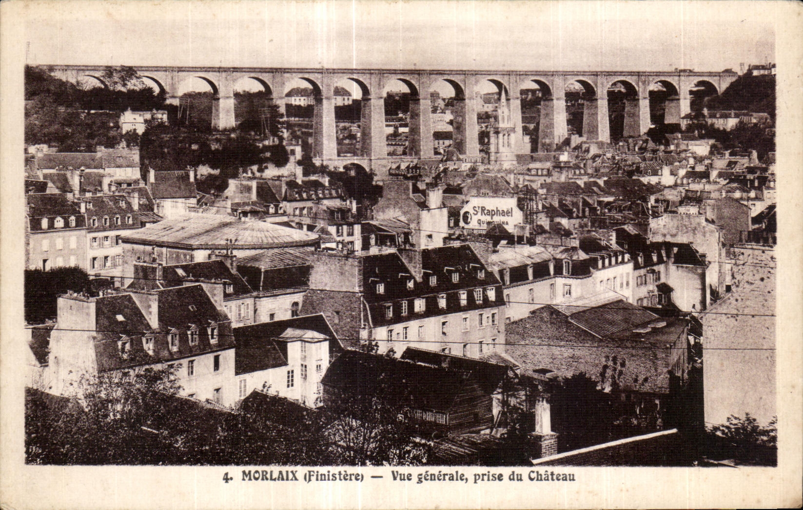 CPA Morlaix Vue generale prise du Chateau