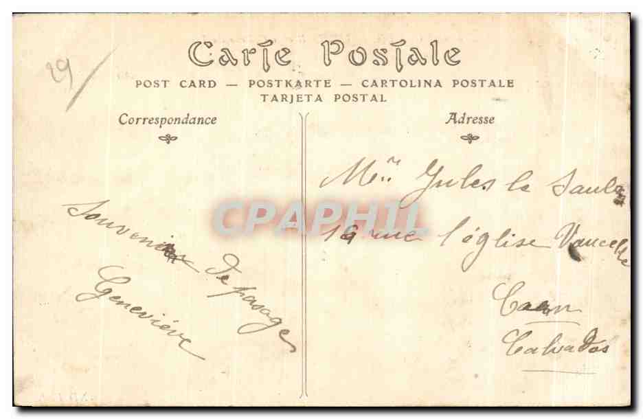 CPA Rade de Morlaix L Ile Louet et le Chateau du Taureau Bateau — Rückseite