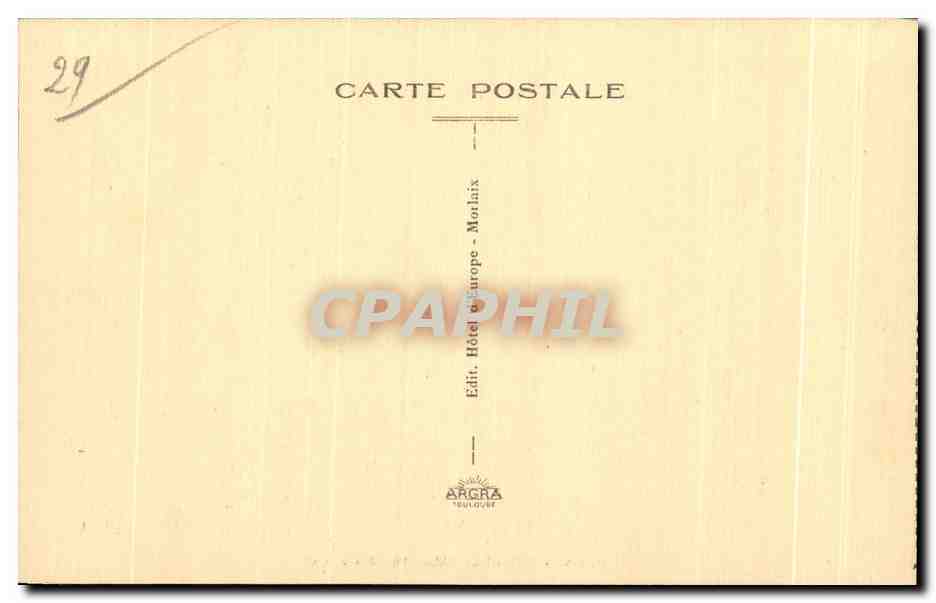 CPA Morlaix L Hotel de Ville — Rückseite