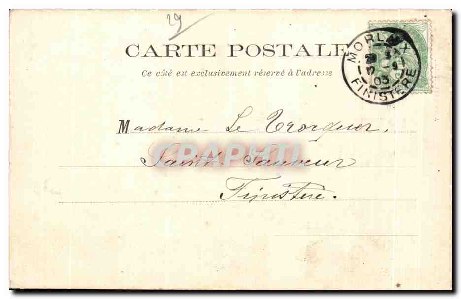 CPA Morlaix Place Thiers Le Viaduc — Rückseite