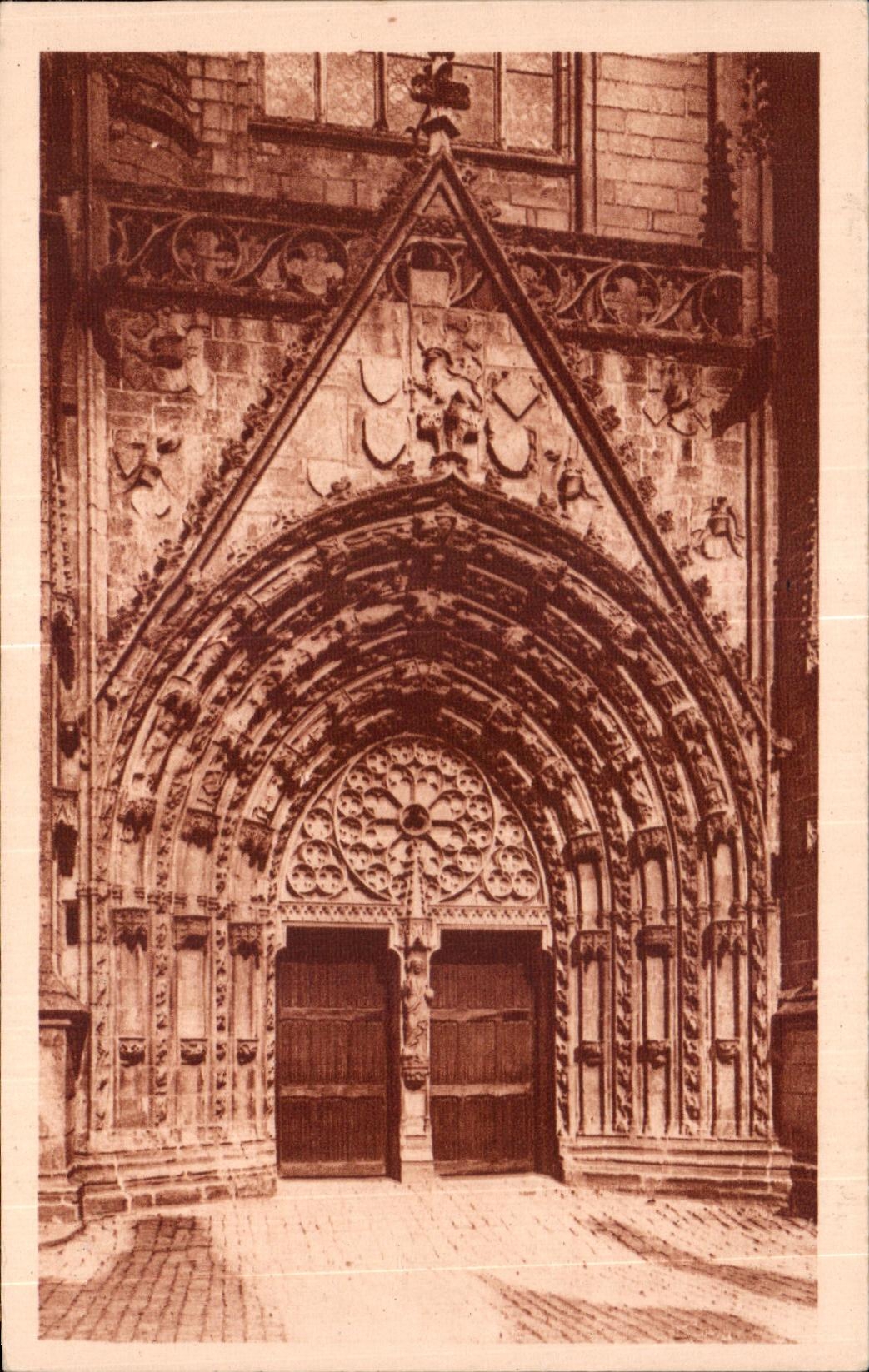 CPA Quimper La Cathedrale Portail Occidental