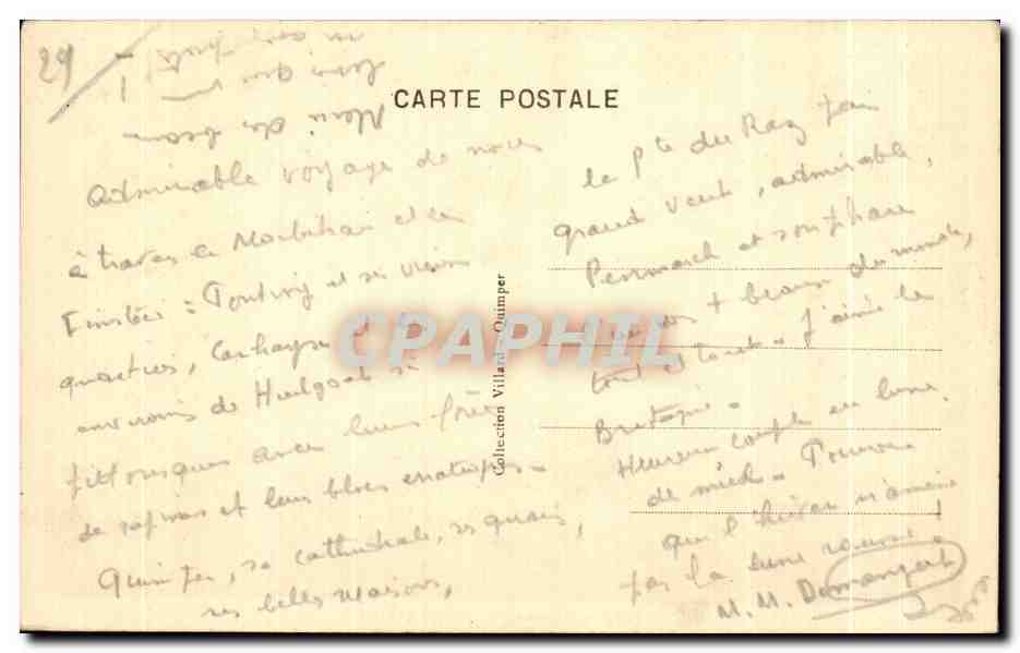 CPA Quimper Quimper L Ancien Eveche — Rückseite