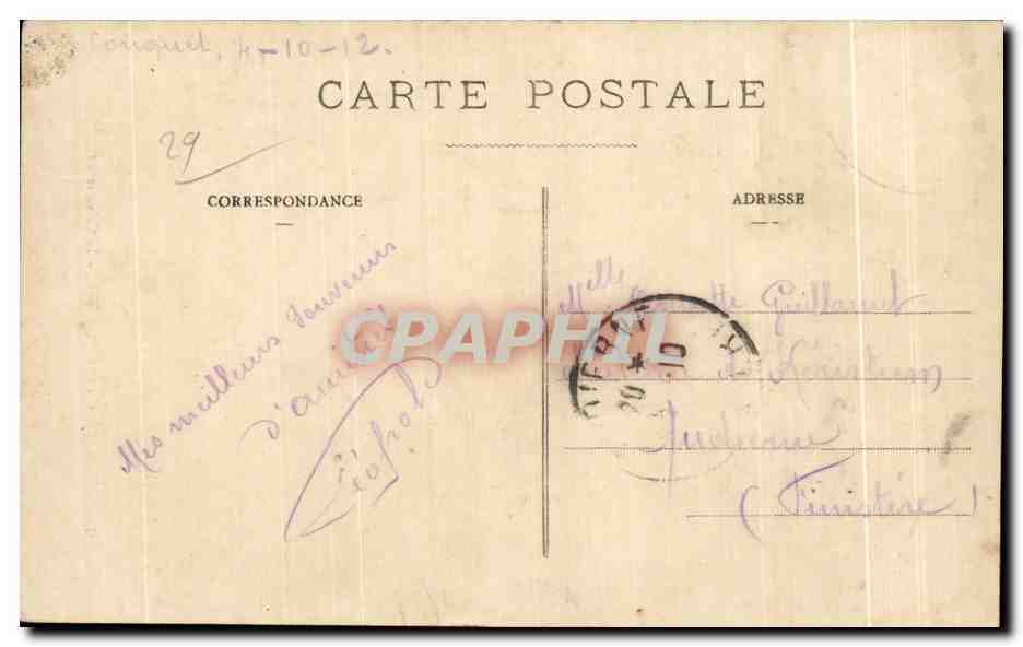 CPA Environs de Brest Plougastel Calvaire Enfants — Rückseite