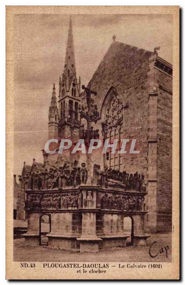 CPA Plougastel Daoulas Le Calvaire et le clocher