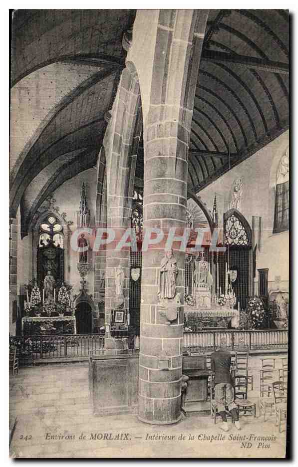 CPA Environs de Morlaix Interieur de la Chapelle Saint Francois 