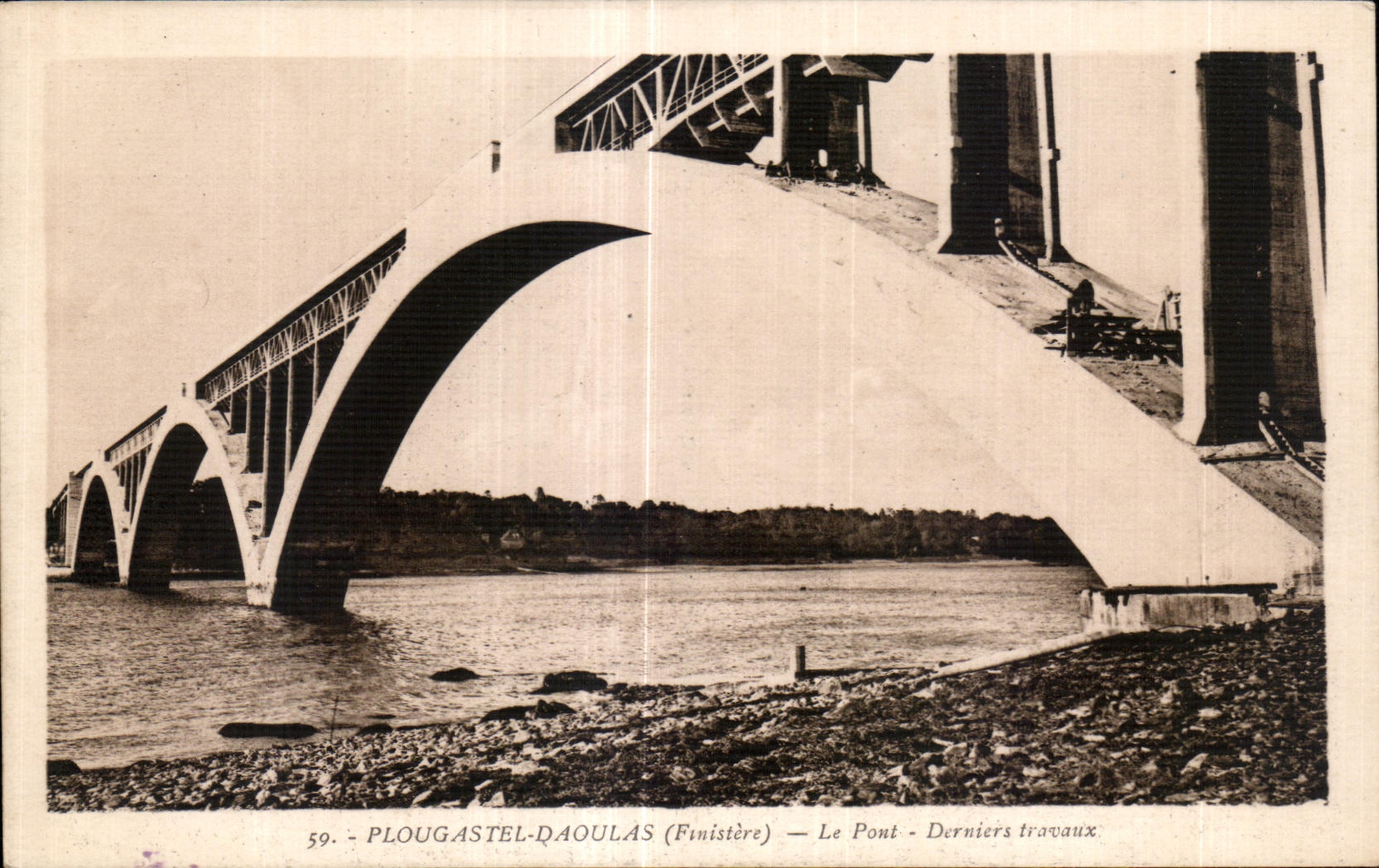 CPA Plougasnou Le Pont Derniers travaux