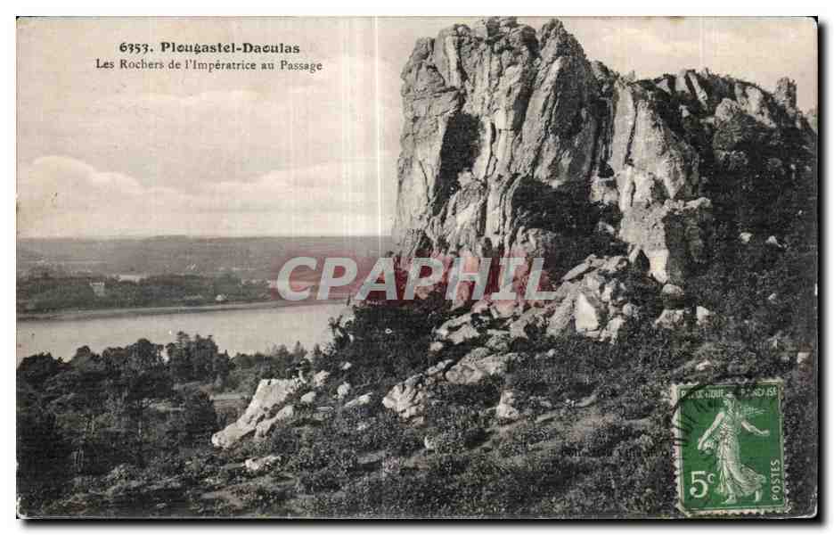 CPA Plougasnou Les Rochers de l Imperatrice au Passage
