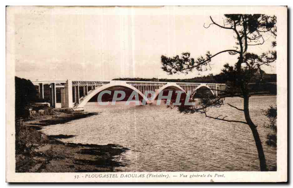 CPA Plougastel Daoulas Vue generale du Pont