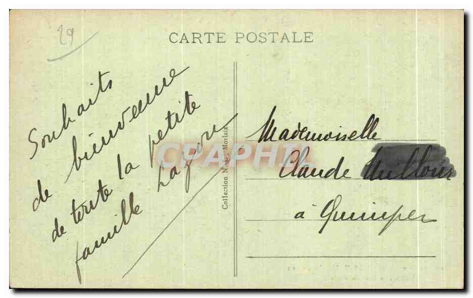 CPA Environs de Plougasnou Vue sur la Baie de Morlaix — Rückseite