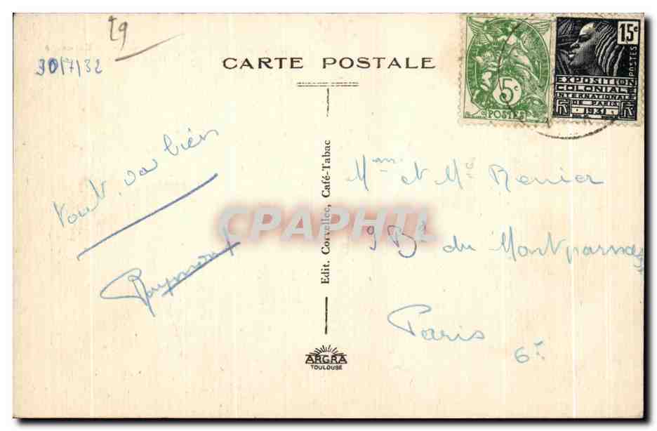 CPA Plougasnou Calvaire de Kermaria et Baie de St Jean du Doigt — Rückseite