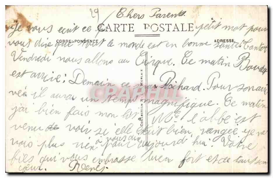Plougasnou — Oratorium der N.-D. de Lorette — Verlag unbekannt, Nr. 36 — Rückseite