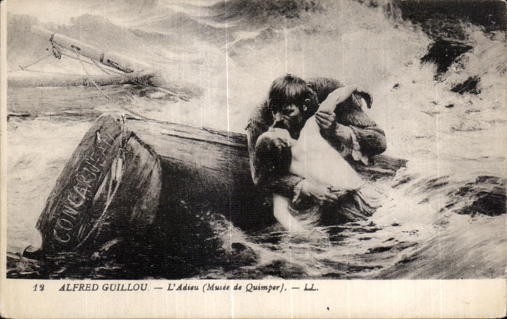 CPA Alfred Guillou L Adieu (Musee de Quimper)