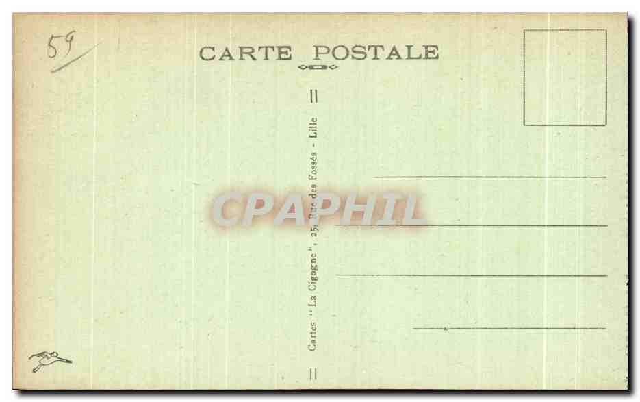 CPA Lille Place de la Republique et La Prefecture — Rückseite