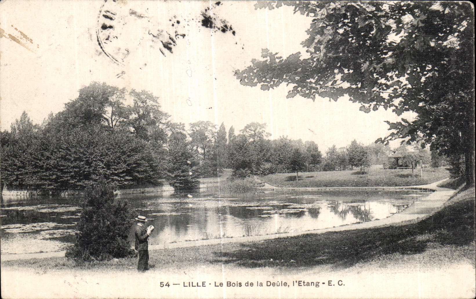 CPA Lille Le Bois de la Deule l Etang