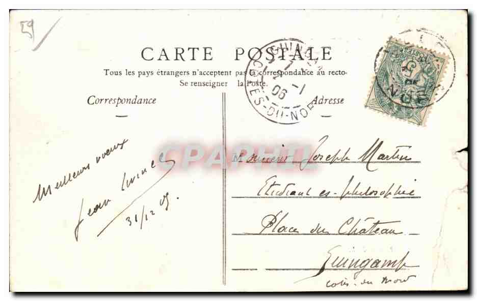 CPA Lille Le Grand Carre ( Bois de la Deule) — Verso
