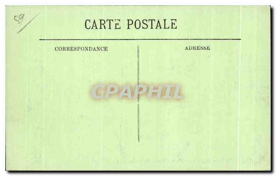 CPA Lille La Statue de Faidherbe et la Prefecture Tramway — Verso