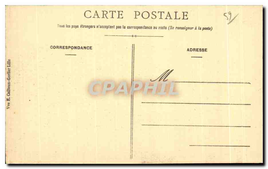 CPA Lille Vue d ensemble sur l Ancienne et la Nouvelle Bourse — Rückseite