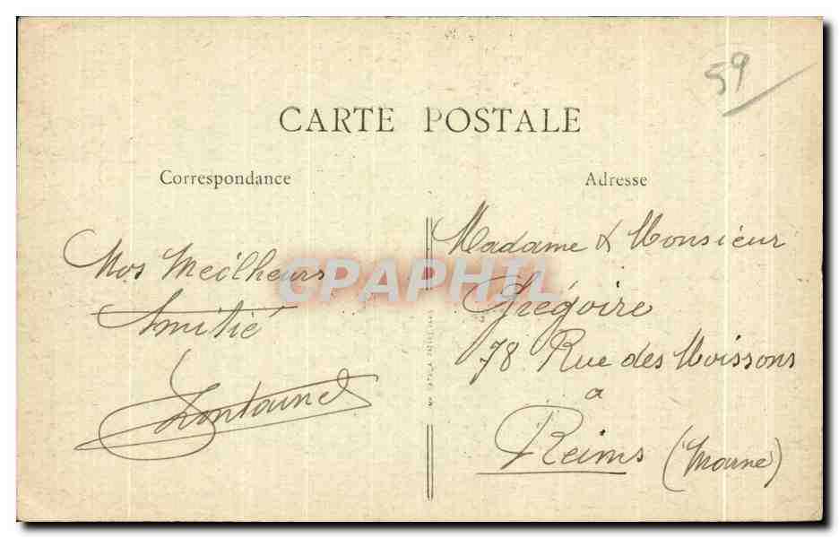 CPA Maubeuge Le Petit Tambour Sthrau — Back