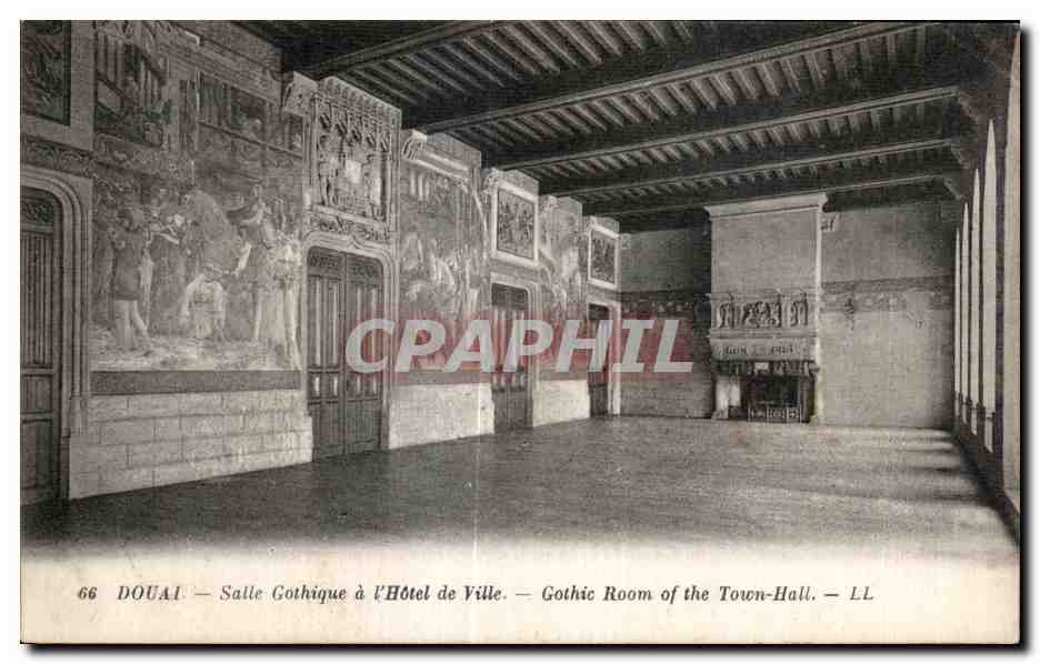 CPA Douai Salle Gothique a l Hotel de Ville Gothic Room of the Town Hall