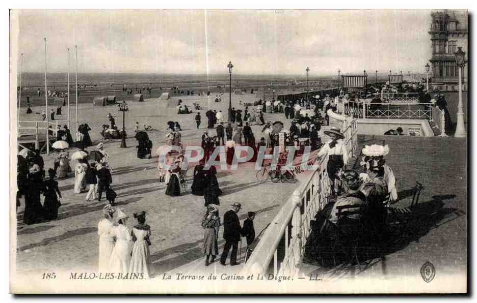 CPA Malo les Bains La Terrasse du Casino et La Dique 