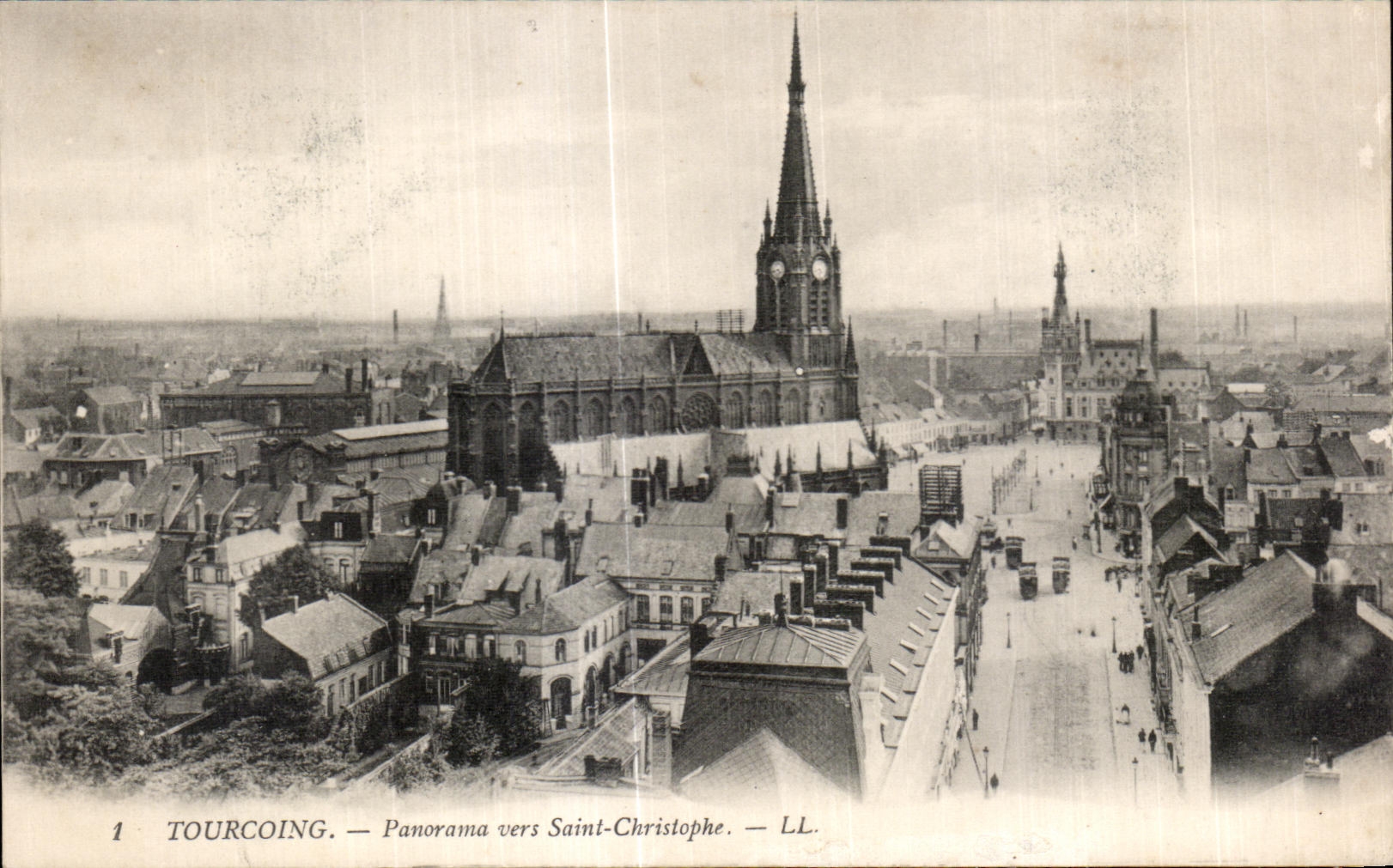 CPA Tourcoing Panorama vers Saint Christophe