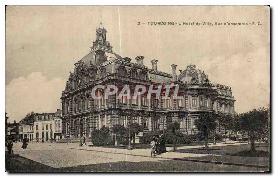 CPA Tourcoing L Hotel de Ville vue d ensemble 