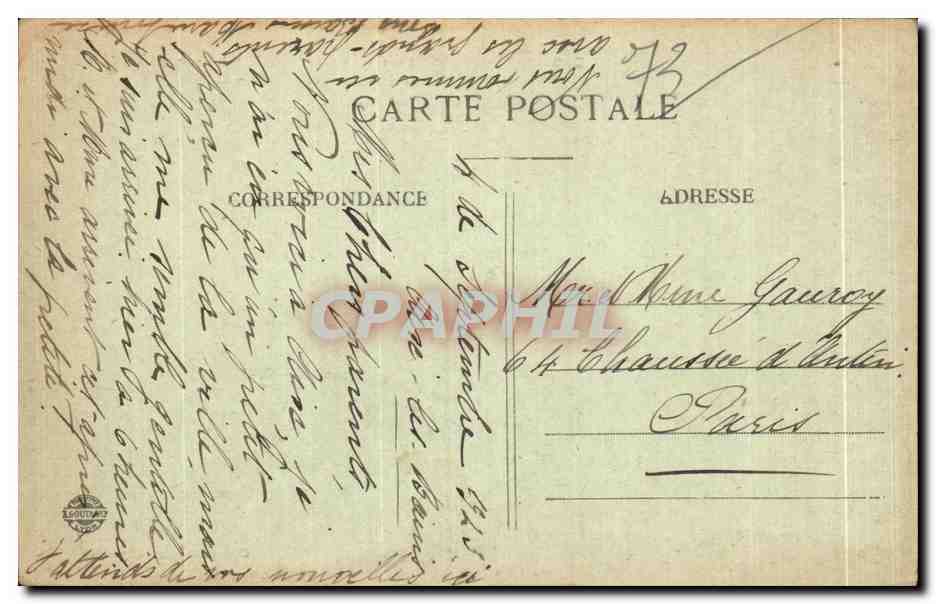 CPA Aix les Bains (Savoie) Place de I etablissement Thermal et I Hotel de Arc Romain — Verso