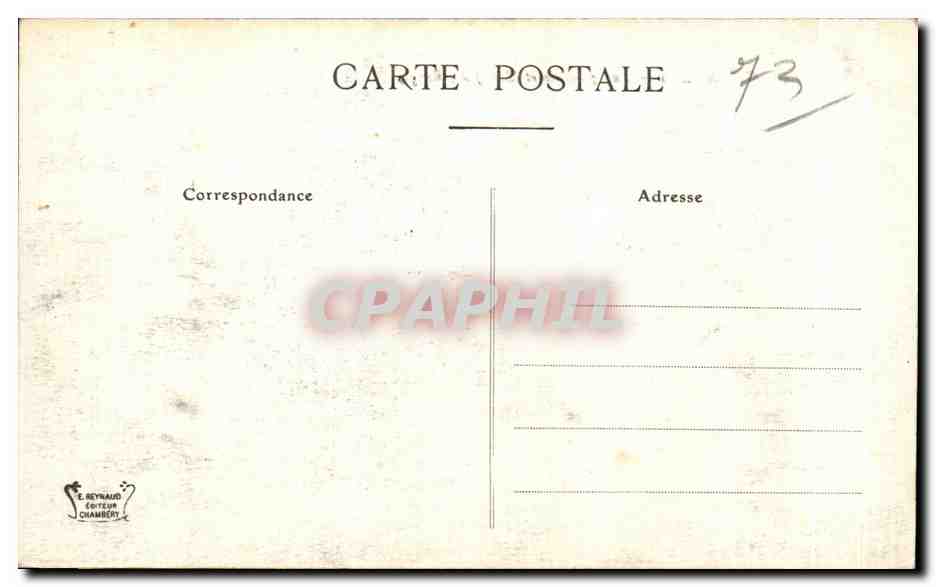 CPA Chambery Vue generale es Massif des Bauges — Rückseite