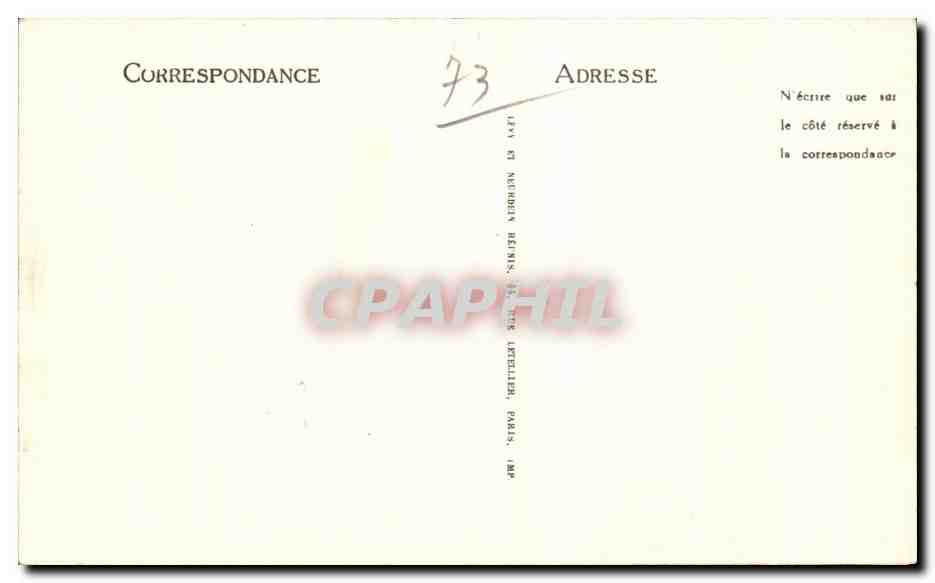 CPA Aix Les Bains Hotel du Revard (Fleury Raillon arch) — Verso