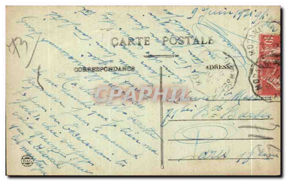 CPA Environs de Modane Le Garmaix au fond le fort du Sappey et le Massi de Chartere  — Rückseite