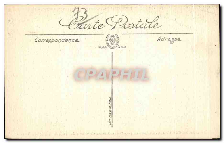 CPA Aix Les Bains Le Lac du Bourget et la Dent du Chat Bateau — Verso