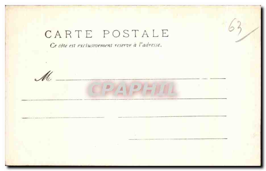 CPA Royat Les Jardins de I Etablissement thermal — Rückseite