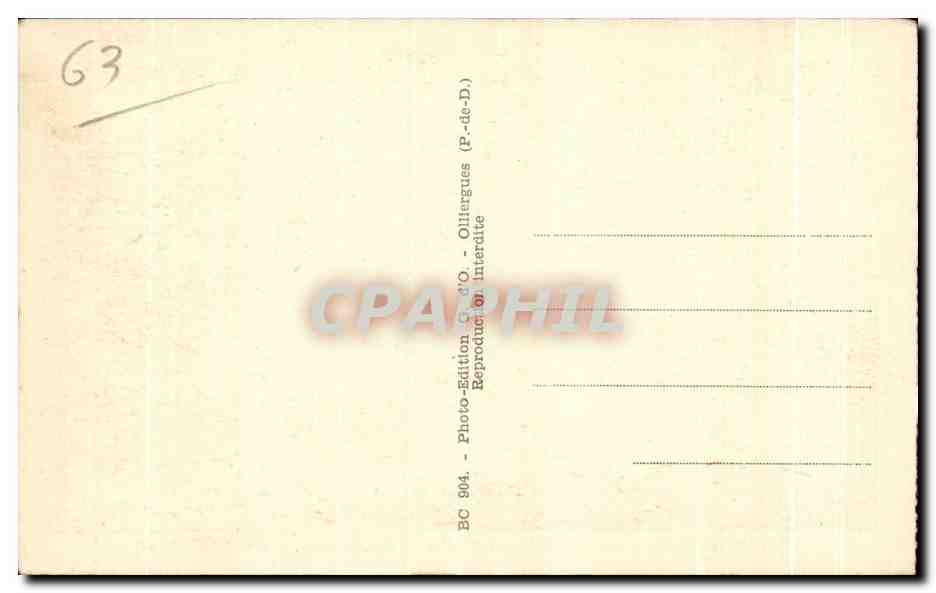 Mount-Dore - Michel-Bertrand Square - Thermal Establishment — Auvergne, publisher G.d'O. — Back