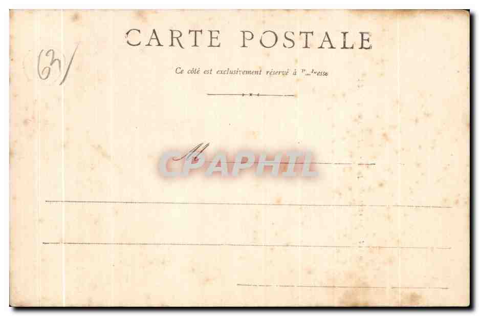 CPA Mont Dore Le Funiculaire du Capucin — Rückseite