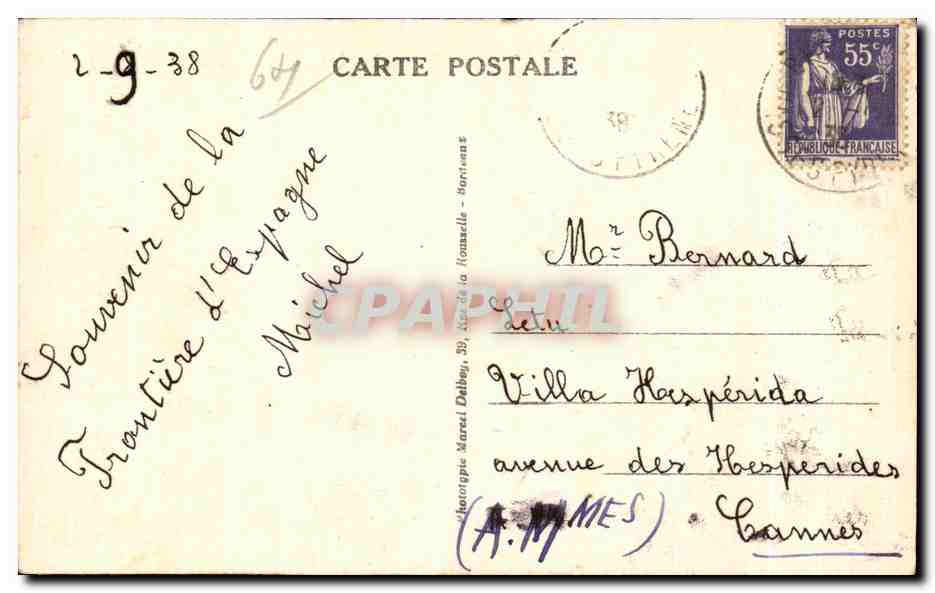 CPA Behobie Frontiere Franco espagnole la Douane  — Rückseite