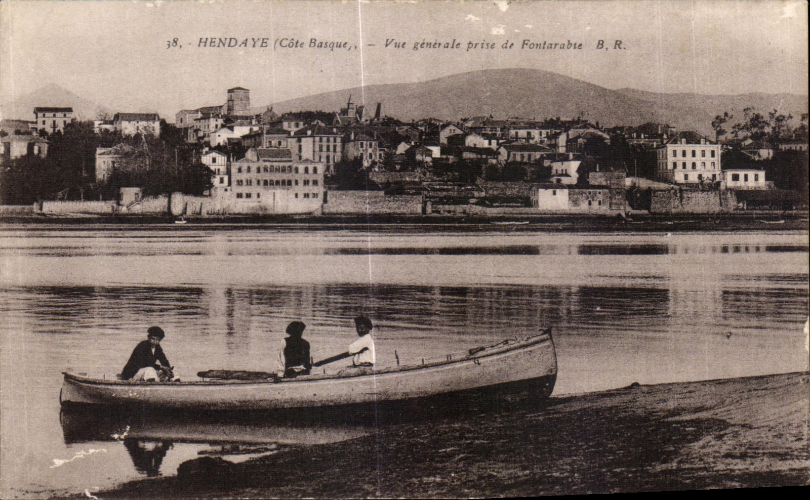 CPA Hendaye Vue generale prise de Fontarabie