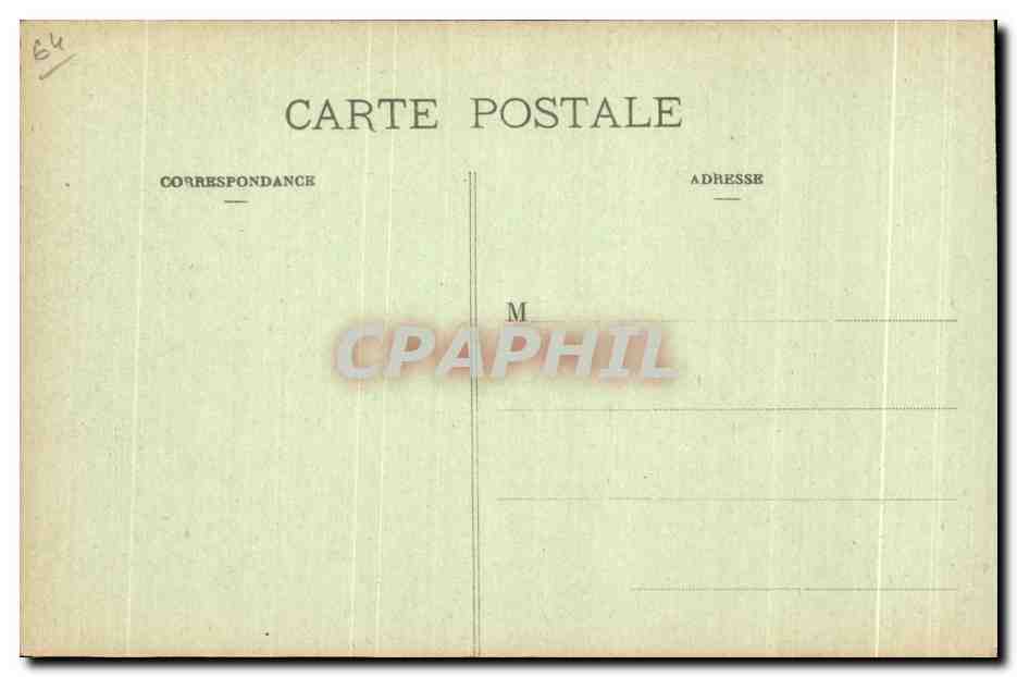 CPA Guethary vague un jour de tempete — Rückseite