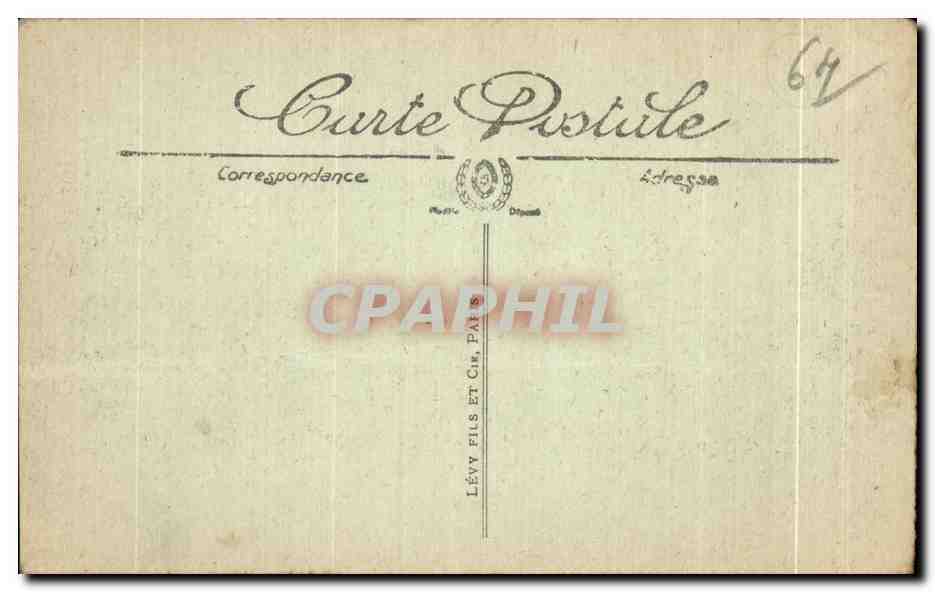 CPA Biarritz Port des Pecheurs Eglise Sainte Eugenie et Hotel d Angleterre — Verso