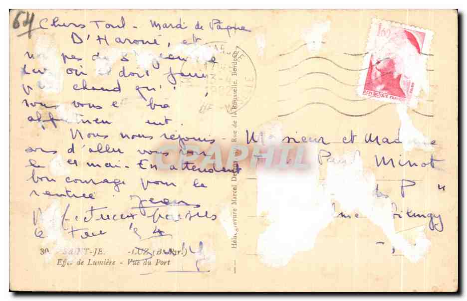 Porto di Saint-Jean-de-Luz — vista dei battelli — editore Noed — Verso