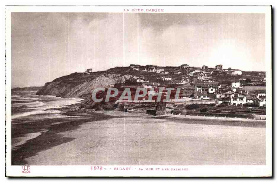 CPA Bidart La mer et les falaises