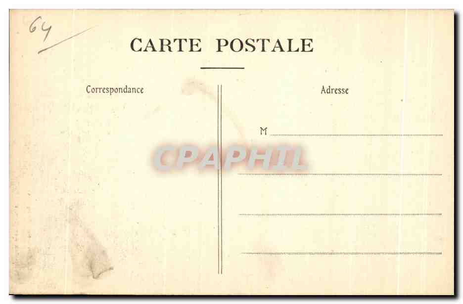 CPA Biarritz Pittoresque La Cote des Basques Spectacle Admirable  — Verso