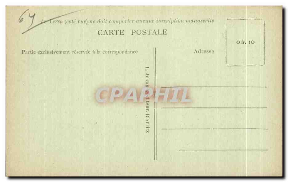CPA Biarritz Entree de IAvenue Edouard VII et le Tramway — Verso