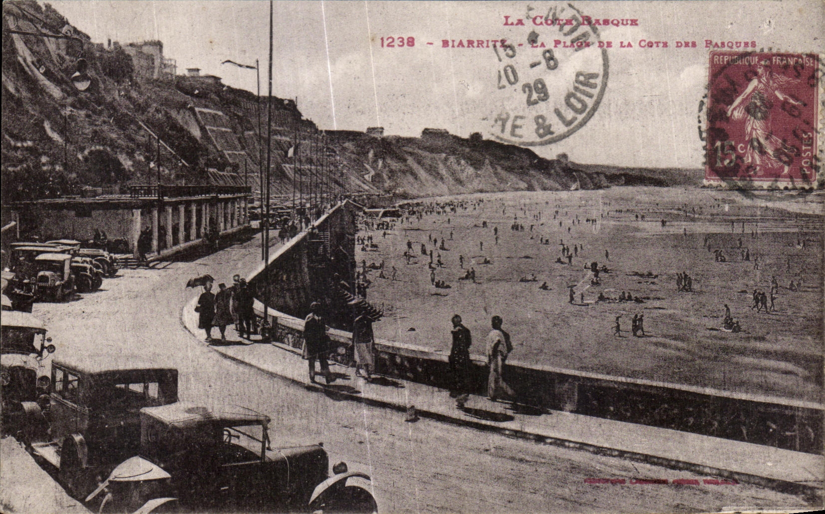 CPA Biarritz La plage et la cote des basques