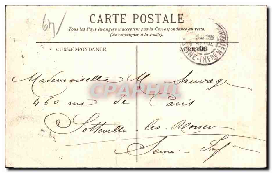 CPA Biarritz La villa Belge et l hotel Chateau des Falaise — Verso