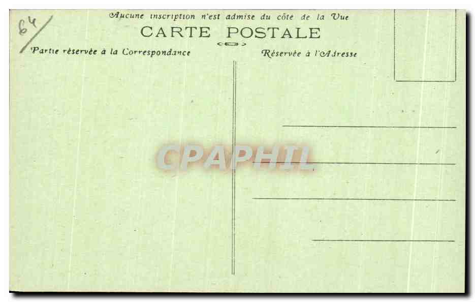 CPA Biarritz La Plage Roche Ronde et Cote vers le Phare — Verso
