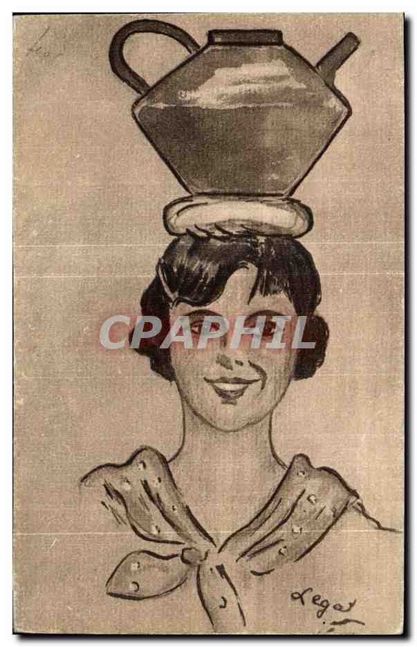 CPA Au Pays Basque Jeune paysanne portant son eau Legat Folklore Costume